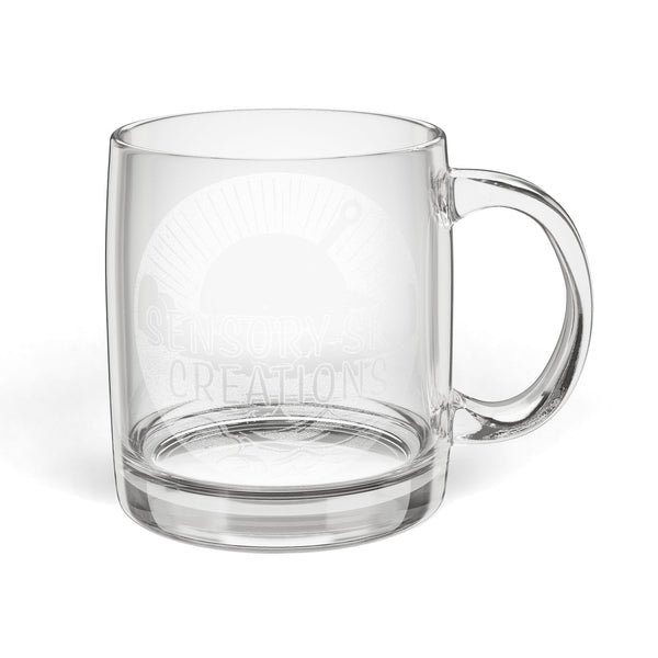 Engraved Glass Coffee Mug