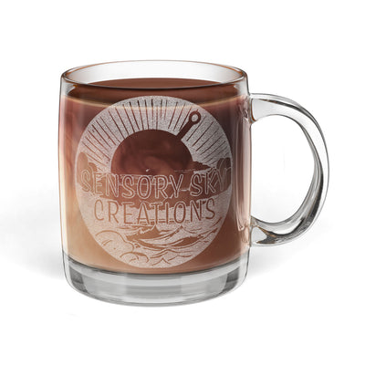 Engraved Glass Coffee Mug