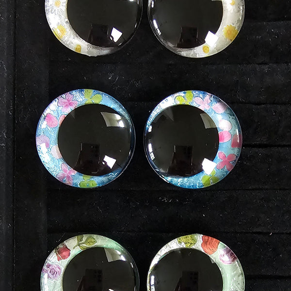 *READY TO SHIP* Floral Set of Safety Eyes - 6 Pair Set of 35mm