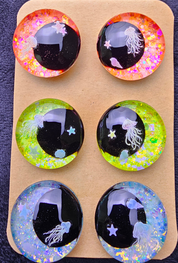 3 Pair Set of 30mm - Glow In The Dark - DROP