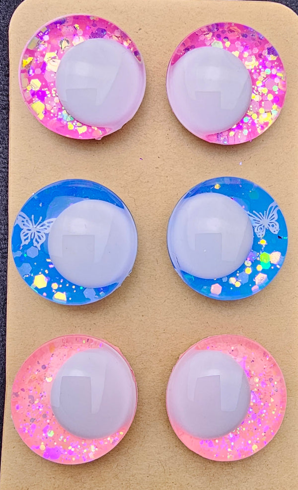 3 Pair Set of 30mm Glow in-the-dark - DROP