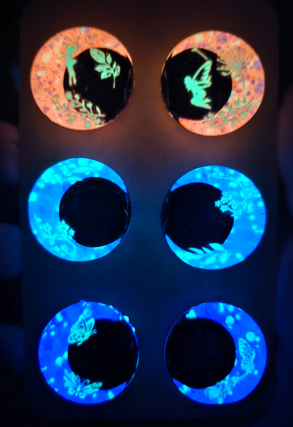 3 Pair Set of 30mm Glow in-the-dark - DROP