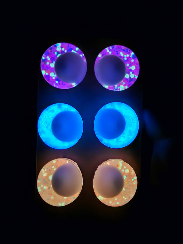 3 Pair Set of 30mm Glow in-the-dark - DROP