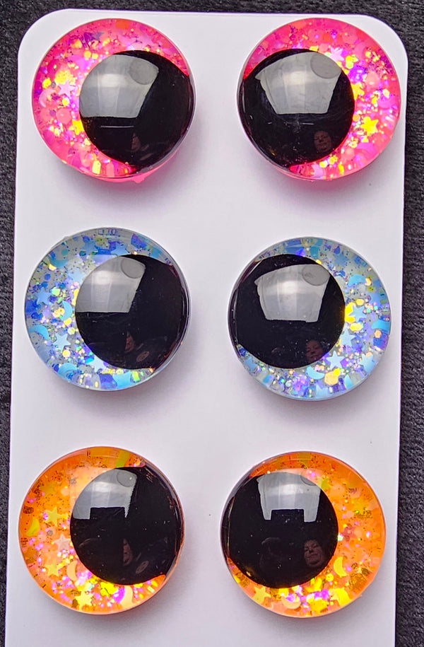 3 Pair Set of 30mm Glow-in-the-dark - DROP