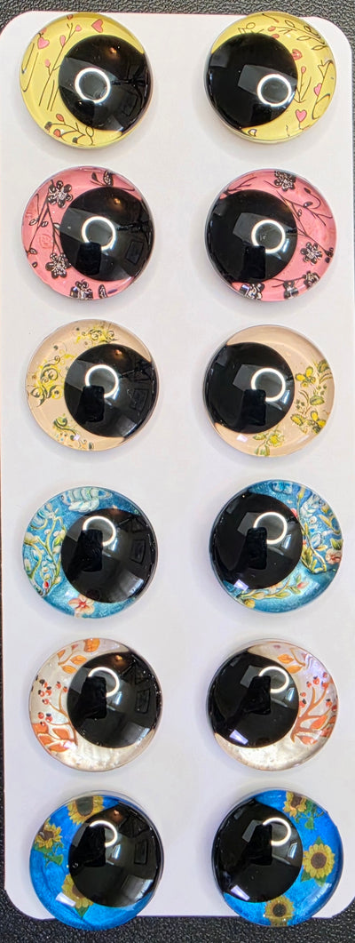 Floral 6 Pair Set of 30mm - DROP