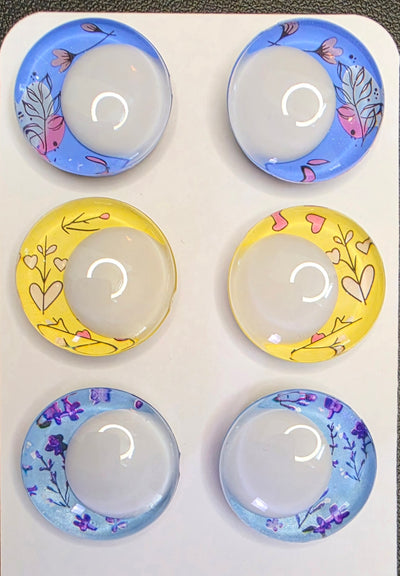 Floral 3 Pair Set of 30mm - DROP