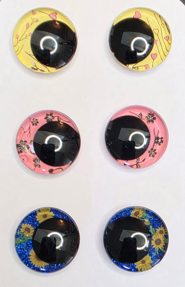 Floral 3 Pair Set of 25mm - DROP