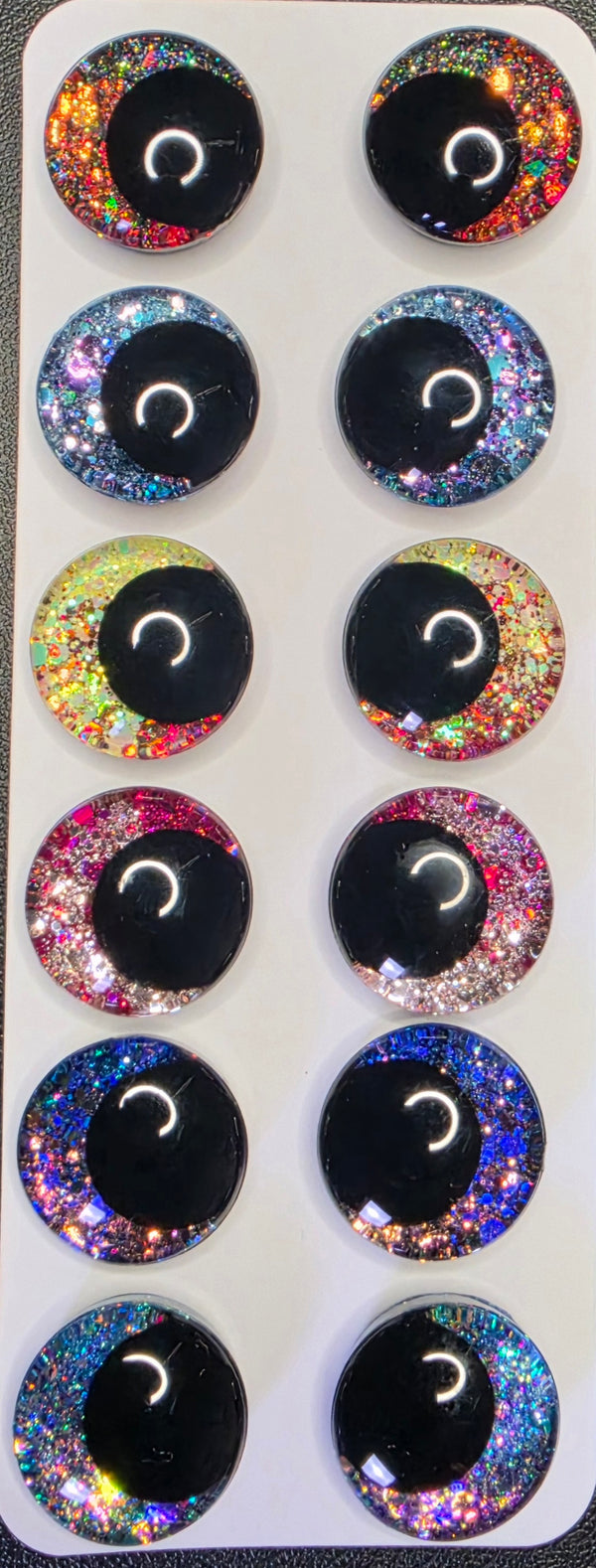 12 Pair Set of 30mm - Color Shift Mash Ups - DROP