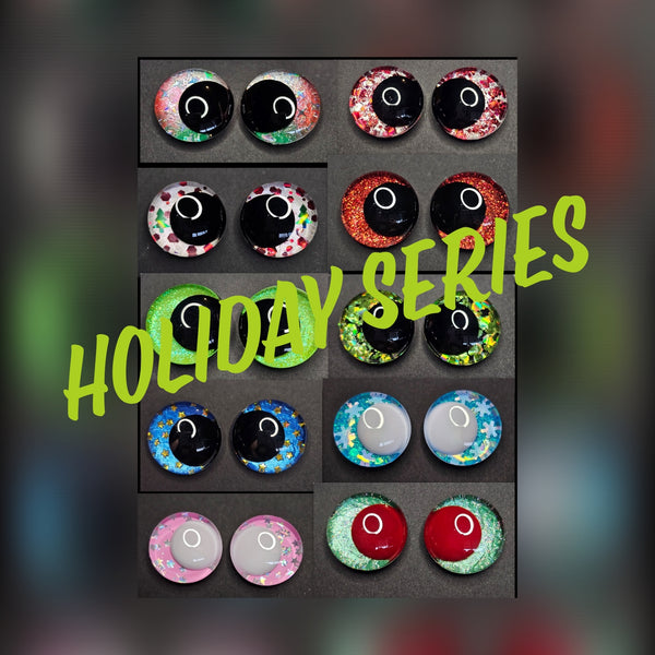 Holiday Series - 10 Pair Set of Hand-Painted Safety Eyes