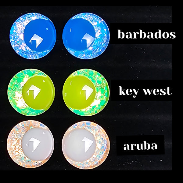 Tropics Series - 6 Pairs of Hand-Painted Safety Eyes
