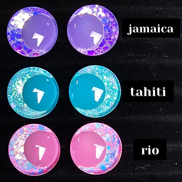 Tropics Series - 6 Pairs of Hand-Painted Safety Eyes