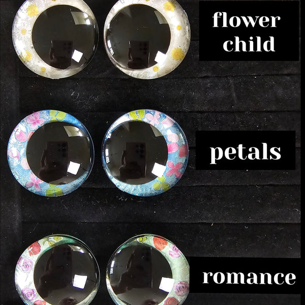 *READY TO SHIP* Floral Set of Safety Eyes - 6 Pair Set of 35mm
