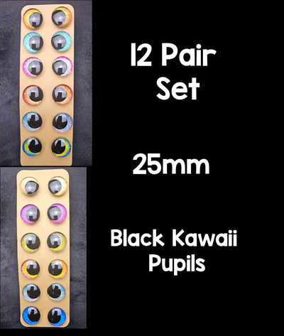12 Pair Set of 25mm - DROP