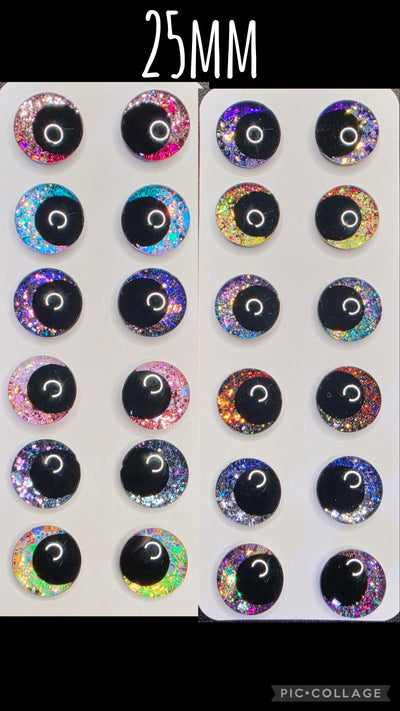 12 Pair Set of 25mm - Color Shift Mash Ups - DROP