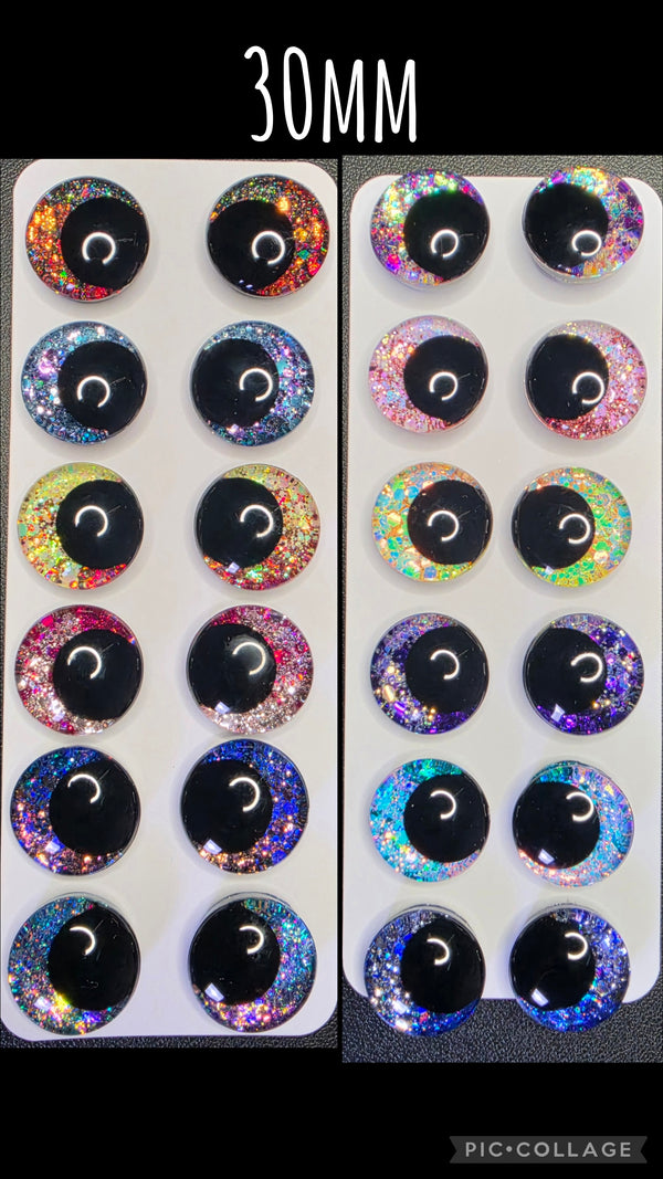 12 Pair Set of 30mm - Color Shift Mash Ups - DROP