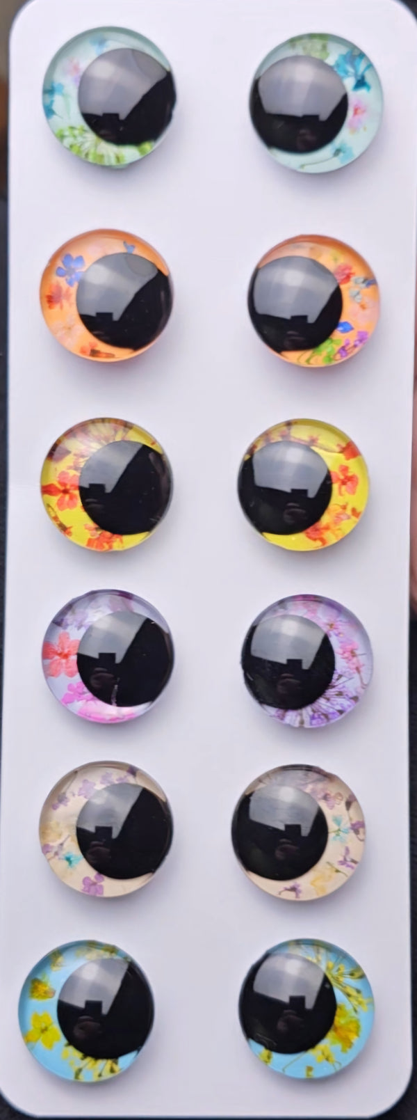 Floral 6 Pair Set of 25mm - DROP